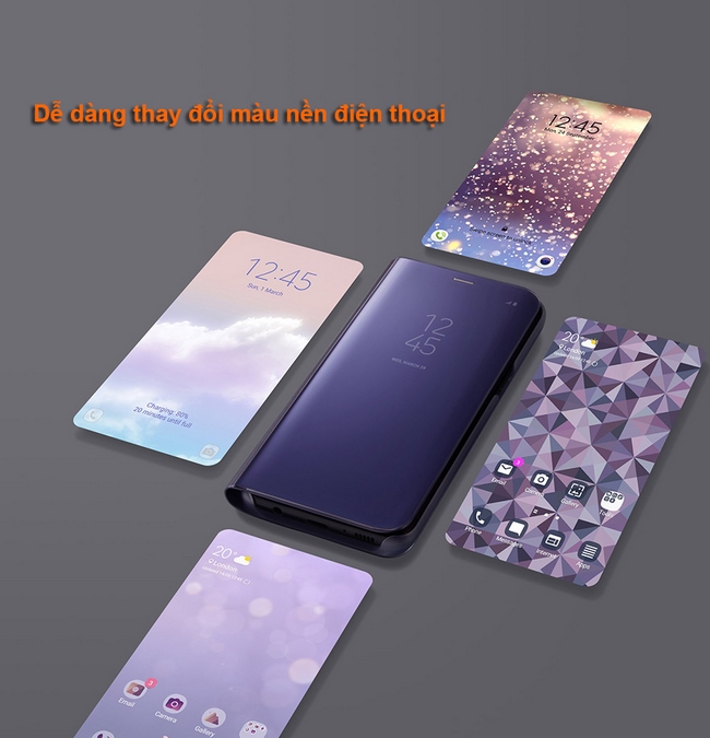 Bao da chính hãng Galaxy S8 Plus Clear View Standing cover