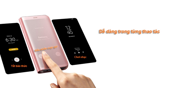 Bao da chính hãng Galaxy S8 Plus Clear View Standing cover