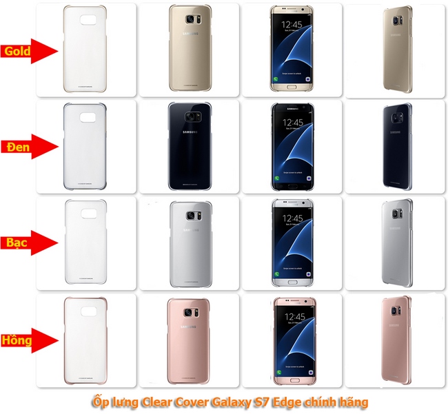 Ốp lưng Clear Cover S7 Edge chính hãng Ốp lưng Clear Cover S7 Edge chính hãng