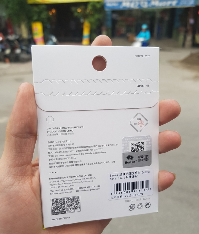 Kính cường lực cho camera sau Galaxy Note 8 hiệu Benks Kính cường lực cho camera sau Galaxy Note 8 hiệu Benks