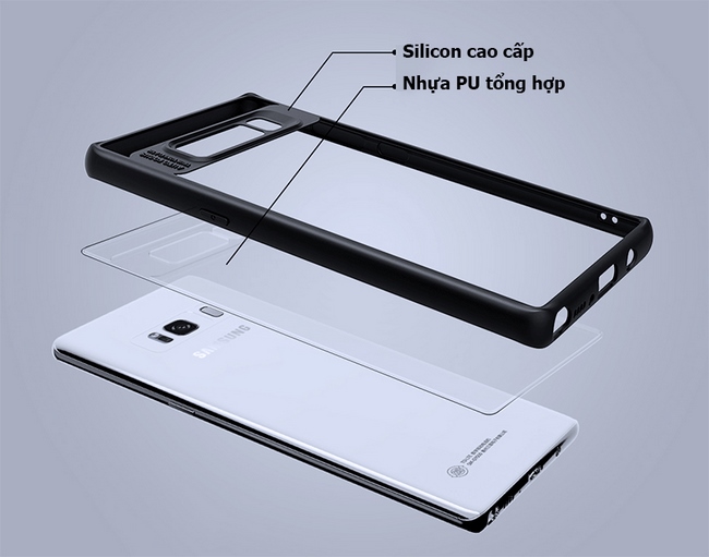 Ốp lưng chống sốc trong suốt cho Galaxy Note 8 hiệu Ipaky Ốp lưng chống sốc trong suốt cho Galaxy Note 8 hiệu Ipaky