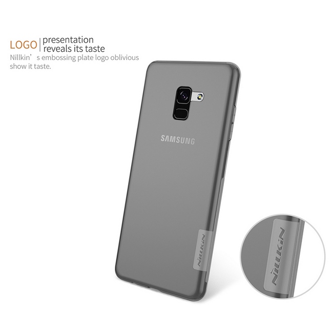 á»p lưng Silicon trong suá»t Galaxy A8 Plus hiá»u Nillkin