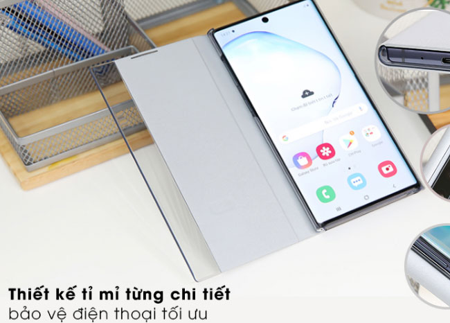 bao da Clear view Galaxy Note 10 chính hãng Hà Nội