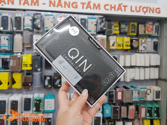 bao da samsung A20 Nillkin Qin chính hãng