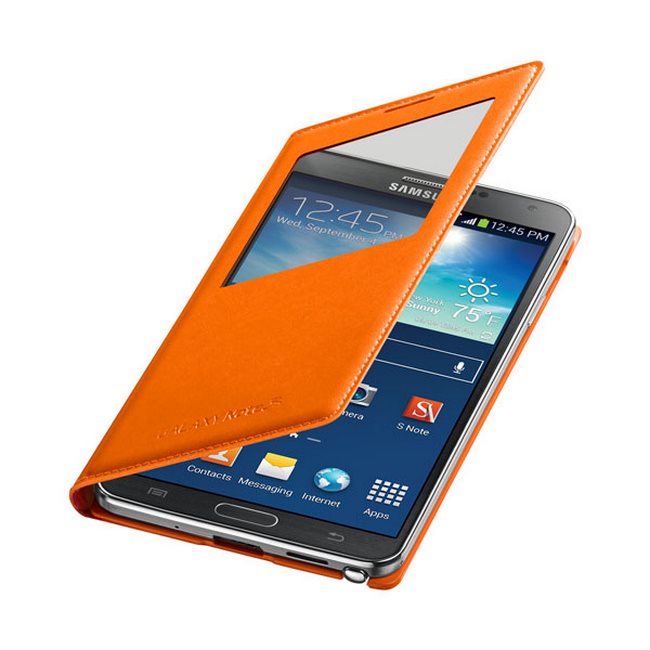 Bao da chính hãng S View cover Galaxy Note 3 màu cam
