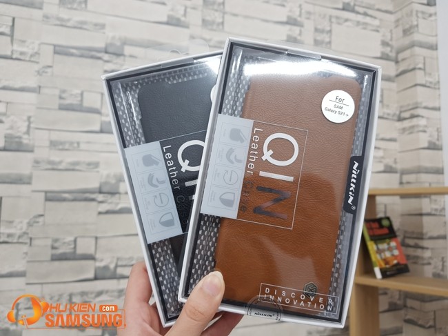 Bao da Nillkin Qin S21 Plus đẹp