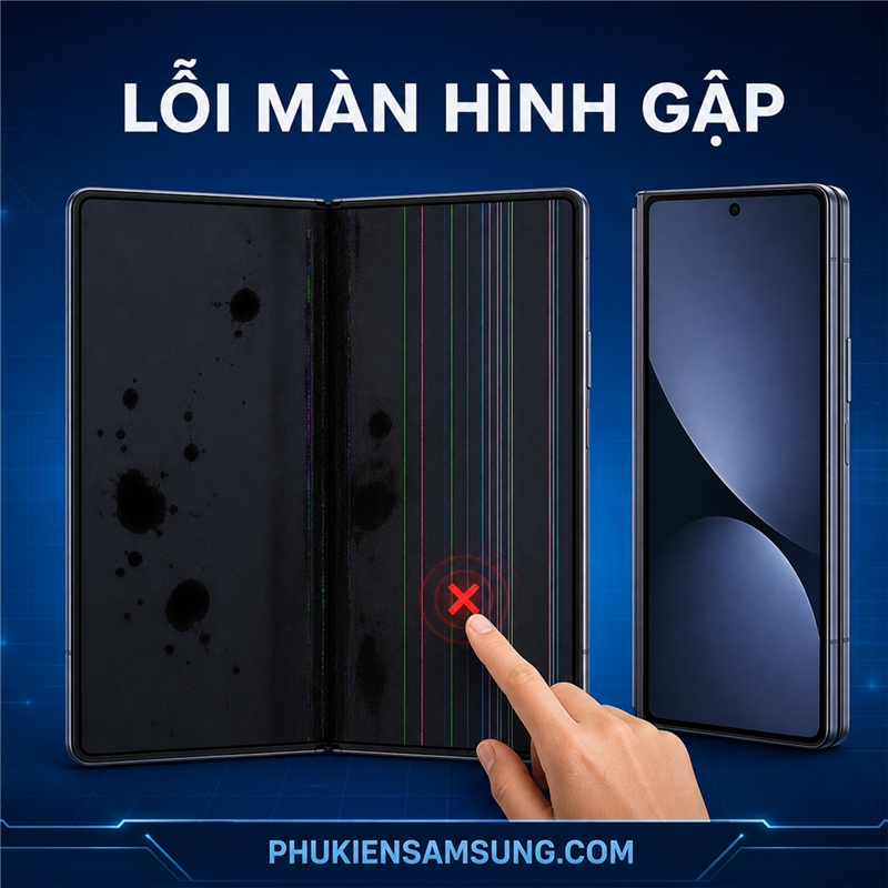 Lỗi màn hình gập Galaxy Fold 8 Ultra
