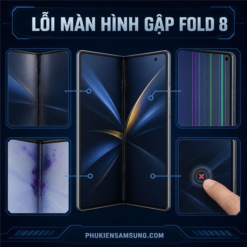 Các lỗi màn hình gập Galaxy Fold 8