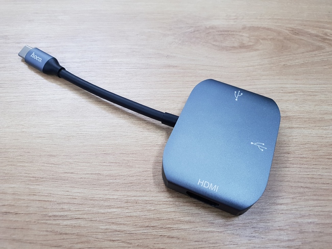 Cáp chuyển từ USB type C sang HDMI + USB 3.0 + USB 2.0 hiệu Hoco 