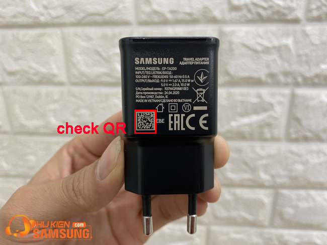 cách nhận biết sạc Samsung fake