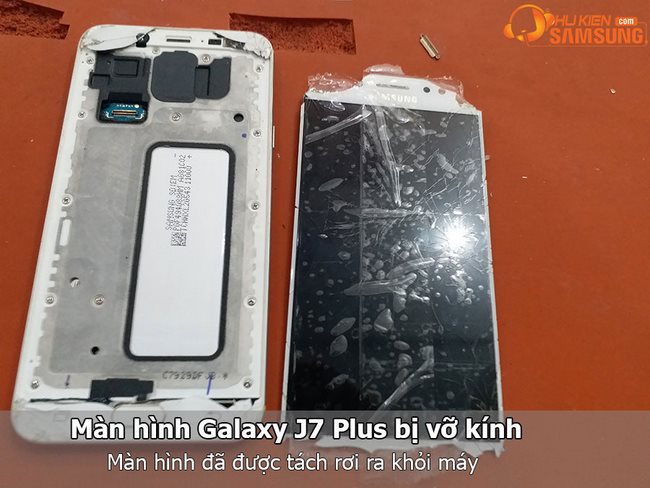 Ép kính màn hình Galaxy J7 Plus 