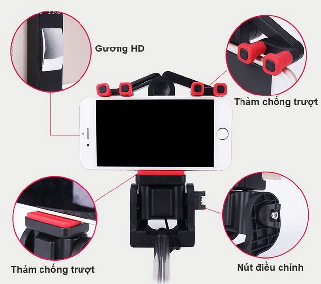 Gậy chụp ảnh bluetooth xoay 360 độ Iphoto R1