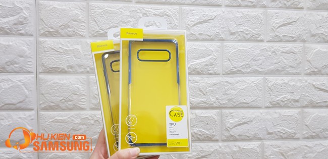 ốp lưng Samsung S10 Plus viền màu hiệu Baseus hcm