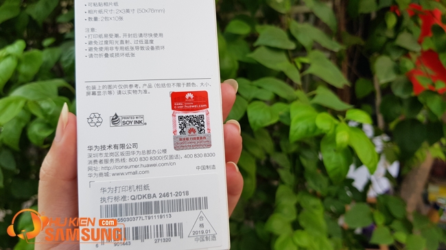 giấy in ảnh nhiệt 2x3 inch Huawei Zink zero ink