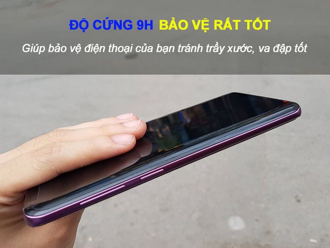 Kính cường lực full keo Galaxy S9 Plus kết hợp UV có độ cứng 9H