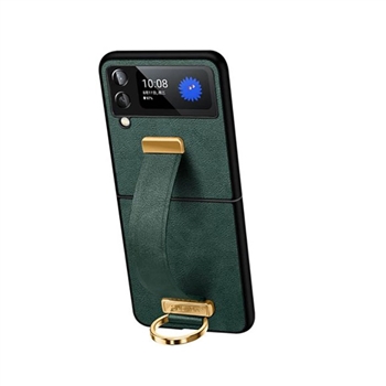 Ốp lưng Z Flip 4 đẹp - Ốp lưng da Z Flip 4 Sulada giá rẻ kèm ring nhẫn