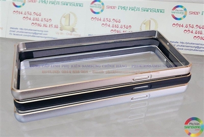 Ốp viền Samsung Galaxy A3 chỉ vàng bo tròn