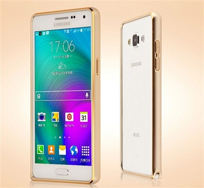Ốp viền Samsung Galaxy A5 chỉ vàng bo tròn