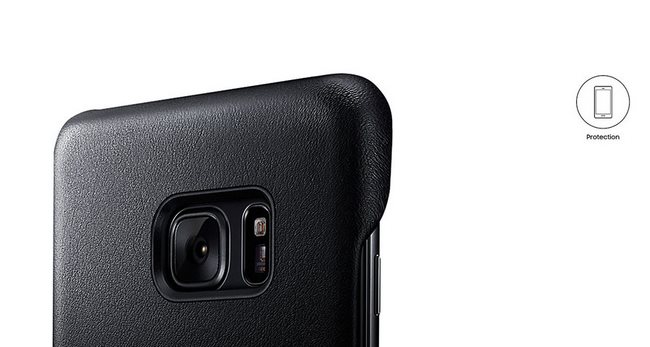 Vị trí camera sau ốp lưng da Leather Note FE nhô cao chống xước hiệu quả