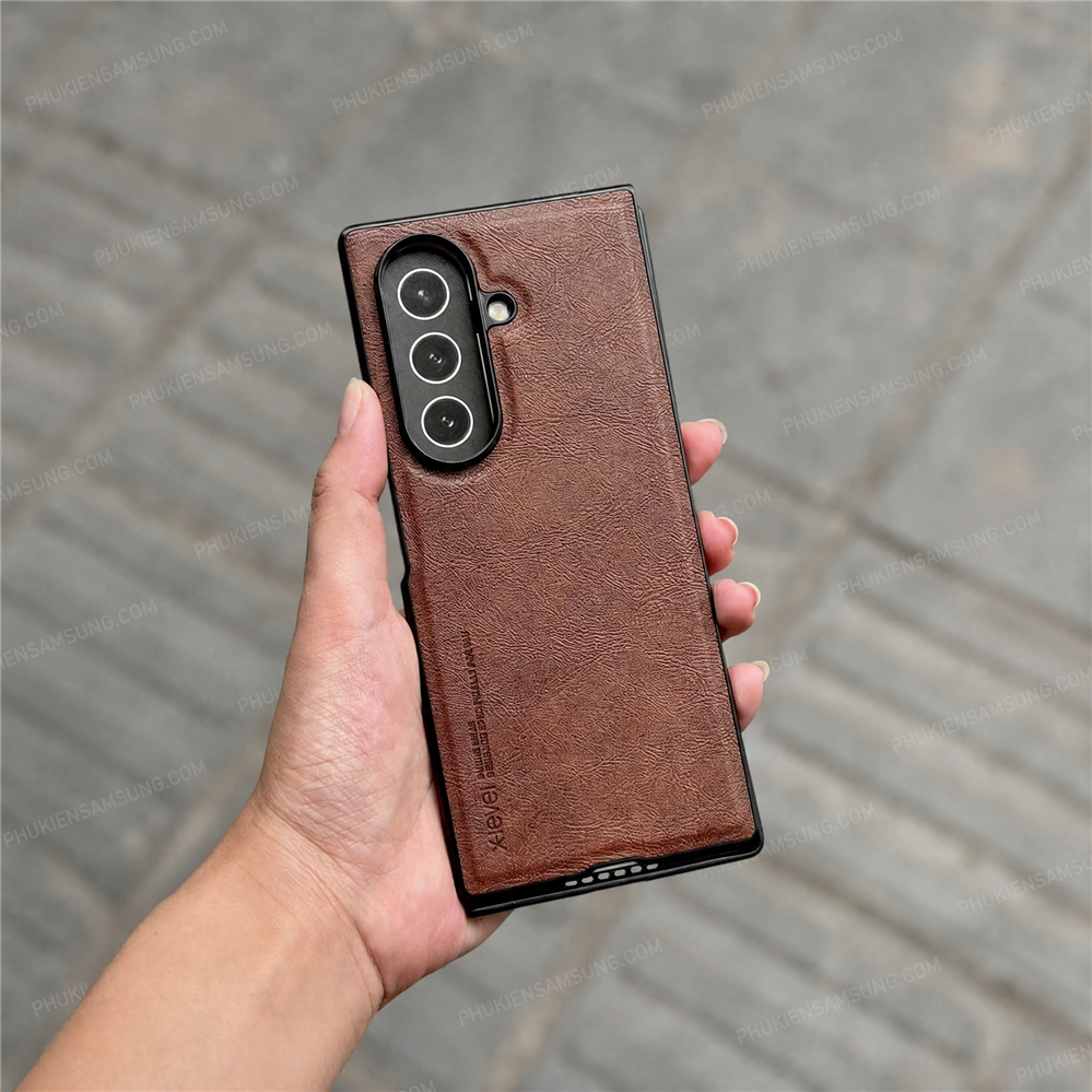 Ốp lưng da Galaxy A17 5G X-Level màu Nâu – ảnh minh họa tham khảo