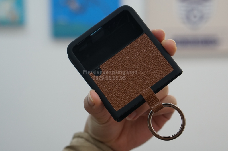 ốp lưng da Z Flip 3 kèm Ring chính hãng Likgus