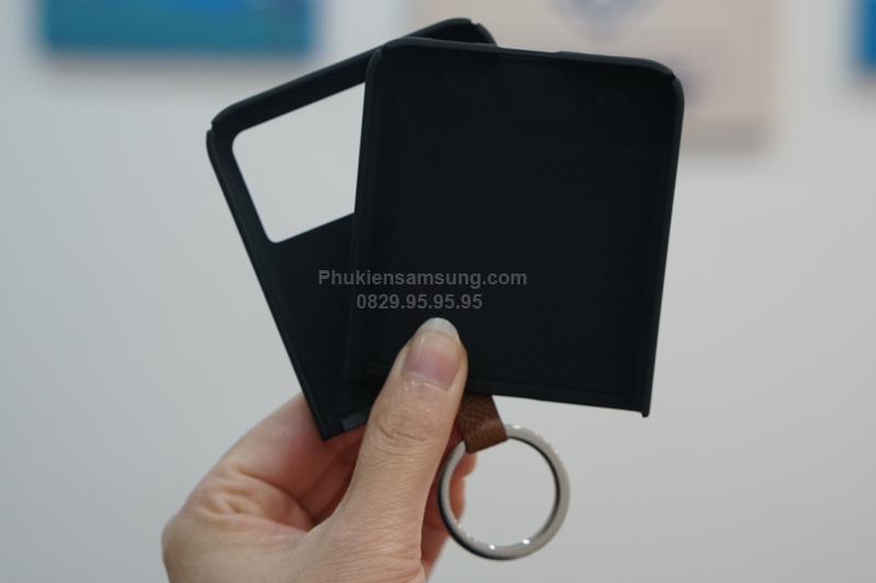ốp lưng da Z Flip 3 kèm Ring chính hãng Likgus