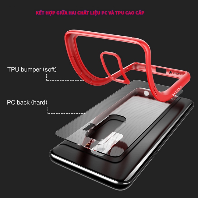 Ốp lưng viền màu Galaxy S9 Plus hiệu Rock Ốp lưng viền màu Galaxy S9 Plus hiệu Rock