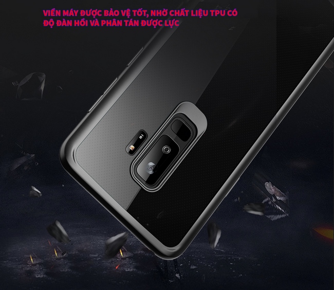 Ôp lưng viền màu Galaxy S9 Plus hiệu Rock