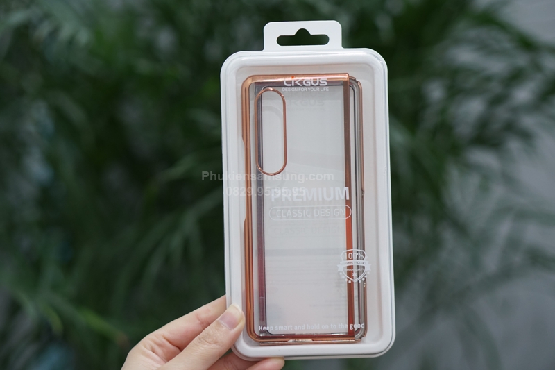 Ốp lưng trong suốt Galaxy Z Fold 3 viền màu chính hãng Likgus