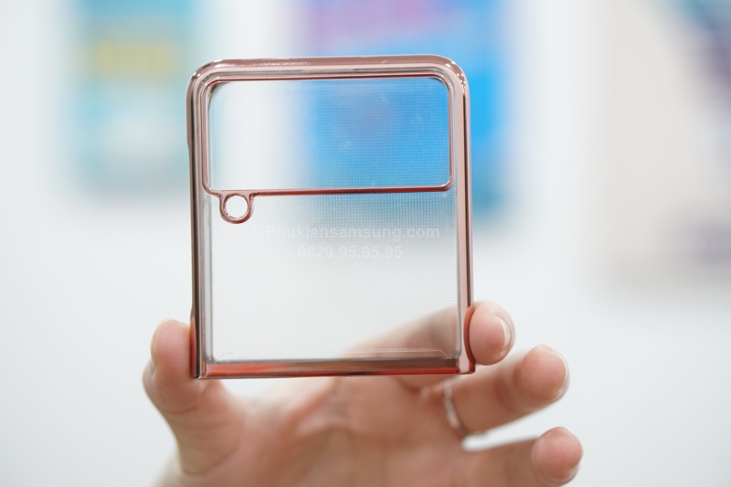 ốp lưng Samsung Z Flip 3 đẹp Likgus trong suốt viền màu