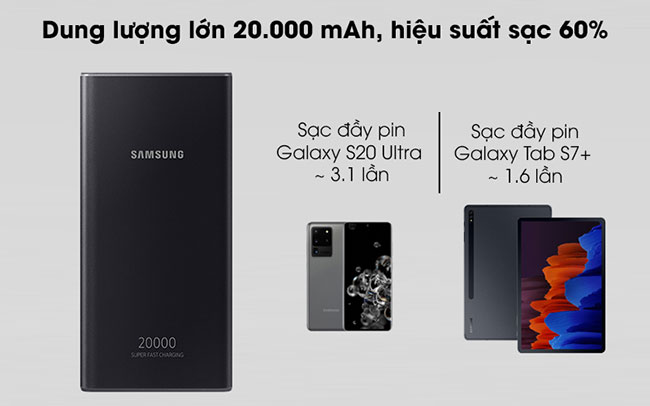 in sạc dự phòng 20.000mAh Type C PD 25W Samsung EB-P5300