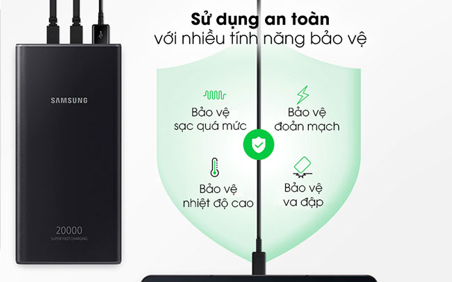 in sạc dự phòng 20.000mAh Type C PD 25W Samsung EB-P5300