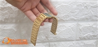 Dây đồng hồ kim loại mắt đúc màu vàng size 20mm