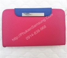 Bao da Galaxy Note 1 N7000 cầm tay - màu hồng