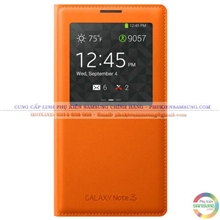 Bao da Galaxy Note 3 N9000  Flip S-view chính hãng  màu cam  - Orange