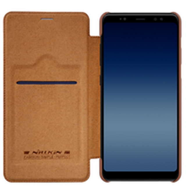 Bao da Galaxy A8 Plus 2018 hiệu Nillkin Qin