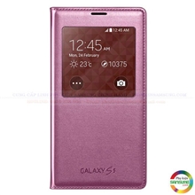 Bao da Galaxy S5 S View cover chính hãng - Pink