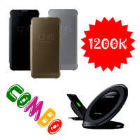 Combo đế sạc S7 Edge + Clear View chính hãng Samsung