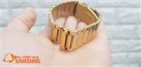 Dây đồng hồ kim loại mắt đúc màu vàng size 20mm
