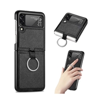 Ốp lưng da Z Flip 3 kèm ring đẹp, chống vân tốt