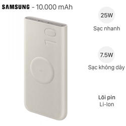 Pin Sạc Dự Phòng 10000mAh Không Dây Type-C PD 25W Samsung Model EB-U2510