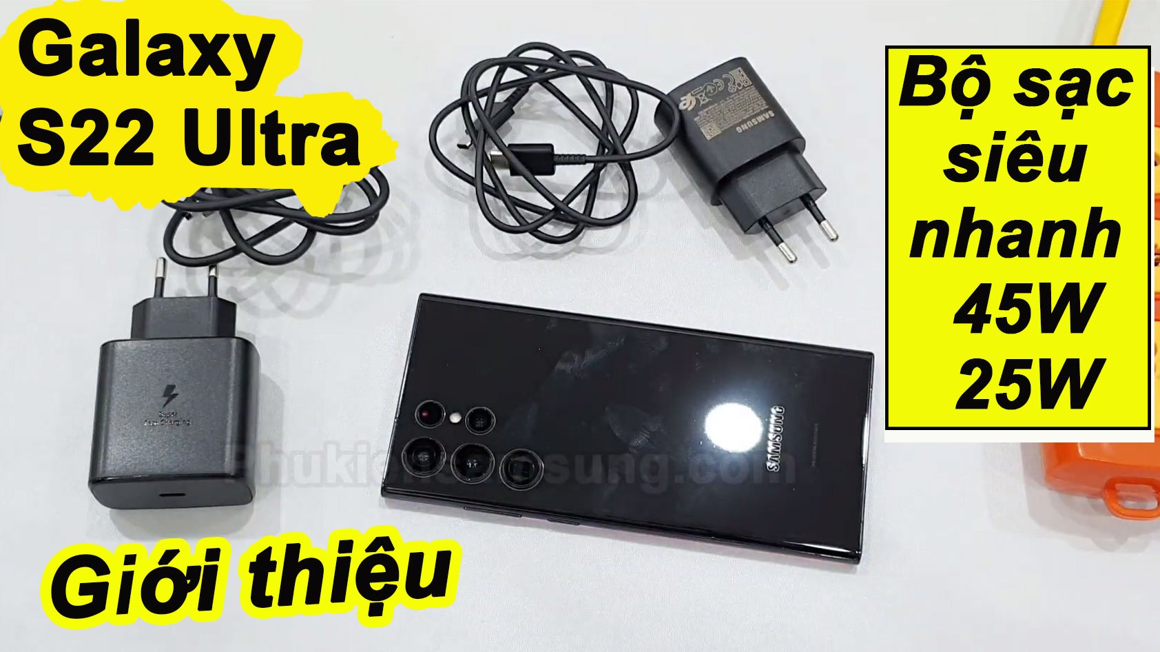 Bộ cáp sạc nhanh Samsung S22 Ultra|Plus chính hãng