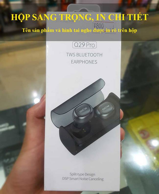 hộp đựng tai nghe bluetooth qcy q29 có hộp đựng cao cấp