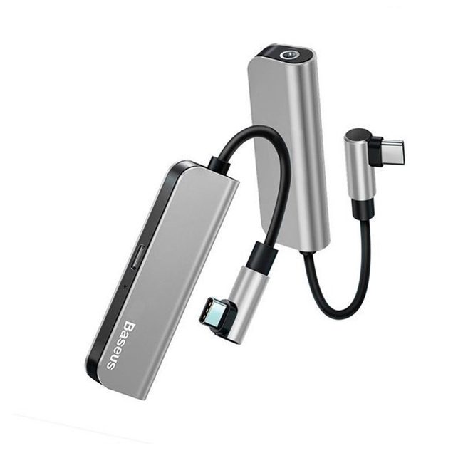 Bộ cáp chuyển tai nghe Type C sang 3.5 kiêm sạc 18W Baseus