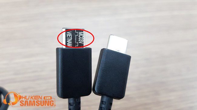 cách nhận biết sạc Samsung fake