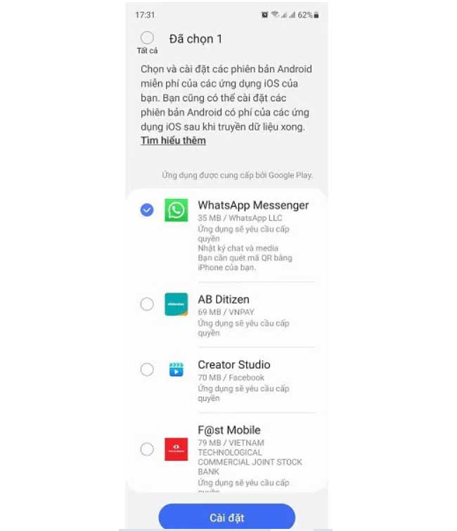 Cách chuyển dữ liệu WhatsApp từ iPhone sang thiết bị Galaxy Cách chuyển dữ liệu WhatsApp từ iPhone sang thiết bị Galaxy