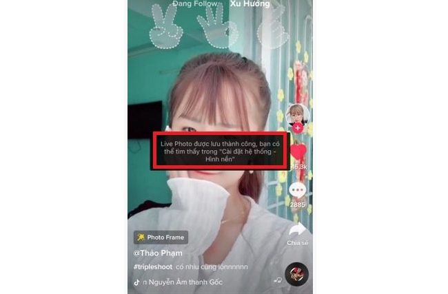 Cách đặt video tik tok làm hình nền iphone