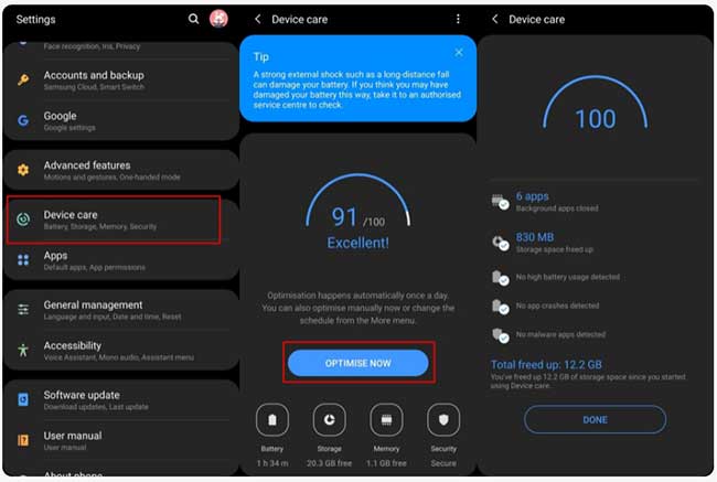Cách khắc phục pin điện thoại Samsung không bị chai Cách khắc phục pin điện thoại Samsung không bị chai