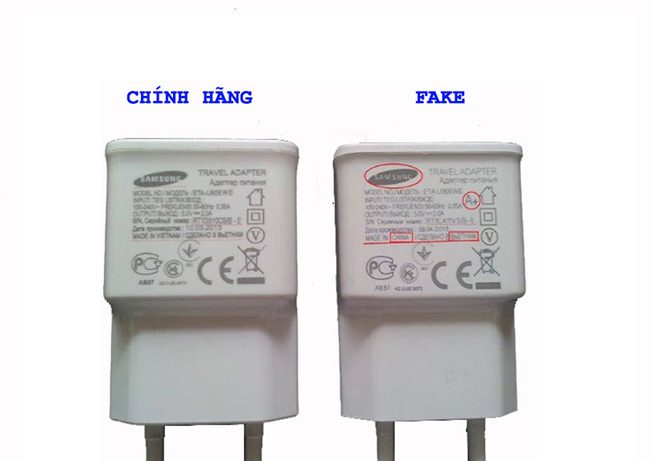 Hướng dẫn cách phân biệt bộ sạc chính hãng và fake theo các dòng smartphone Hướng dẫn cách phân biệt bộ sạc chính hãng và fake theo các dòng smartphone
