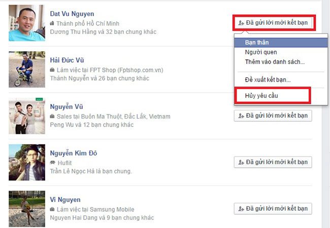 Xem những ai đã 'bơ' khi bạn gửi lời mời kết bạn trên Facebook Xem những ai đã 'bơ' khi bạn gửi lời mời kết bạn trên Facebook